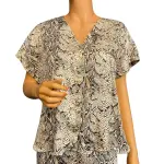 INC International Concepts Intimates Pajama Set Snakeskin Print Two Piece