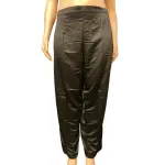 INC International Concepts Satin Pajama Set Black Gold Metallic Trim Plus Size