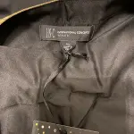 INC International Concepts Satin Pajama Set Black Gold Metallic Trim Plus Size