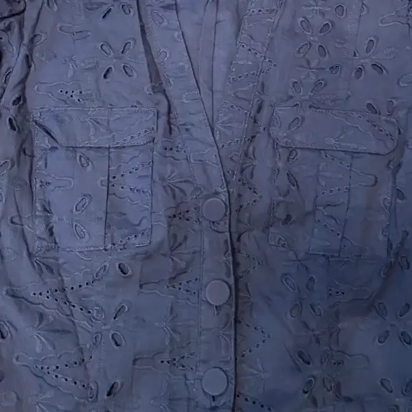 INC International Concepts Indigo Navy Eyelet Shirtdress