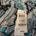 INC International Concepts Turquoise Paisley Print Empire Waist Maxi Dress