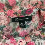 INC International Concepts Floral Tie Neck Blouse Pink
