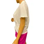 INC International Concepts Ruched Top White V Neck Flutter Sleeve Tie Front