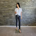 INC International Concepts Ruched Top White V Neck Flutter Sleeve Tie Front