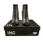 INC International Concepts Senalda Rhinestone Cage Booties Black Stiletto