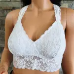 Jenni by Jennifer Moore White Lace Racerback Bralette