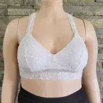 Jenni by Jennifer Moore White Lace Racerback Bralette