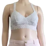 Jenni by Jennifer Moore White Lace Racerback Bralette