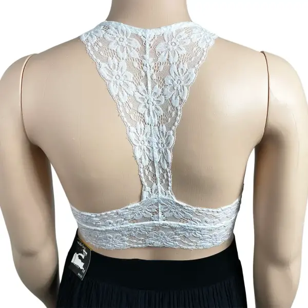 Jenni by Jennifer Moore White Lace Racerback Bralette