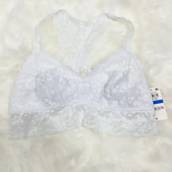 Jenni by Jennifer Moore White Lace Racerback Bralette