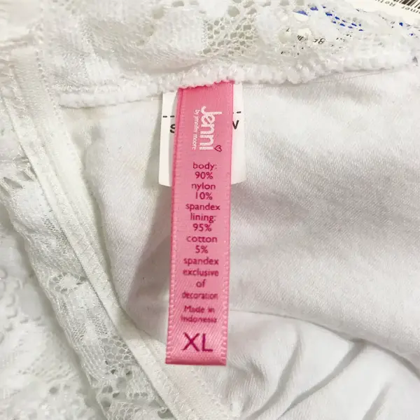 Jenni by Jennifer Moore White Lace Racerback Bralette