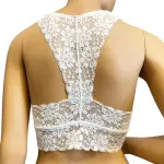 Jenni by Jennifer Moore White Large Lace Racerback Bralette