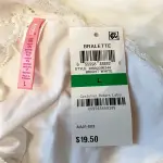 Jenni by Jennifer Moore White Large Lace Racerback Bralette