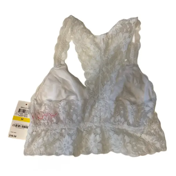 Jenni by Jennifer Moore White Medium Lace Racerback Bralette