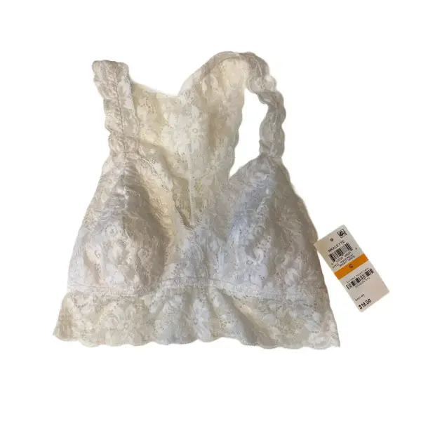 Jenni by Jennifer Moore White Small Lace Racerback Bralette