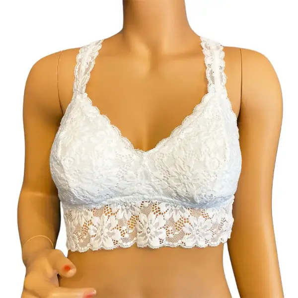 Jenni by Jennifer Moore White Small Lace Racerback Bralette