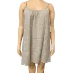 Jenni Intimates Cotton Chemise Nightgown Gray Palm Tree Print