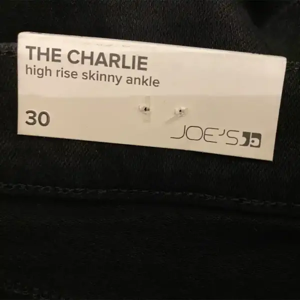 Joe’s Jeans The Charlie High Rise Skinny Ankle Distressed Jeans Size 30