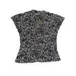 Jones Wear Petite Black Snakeskin Print Blouse