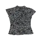 Jones Wear Petite Black Snakeskin Print Blouse