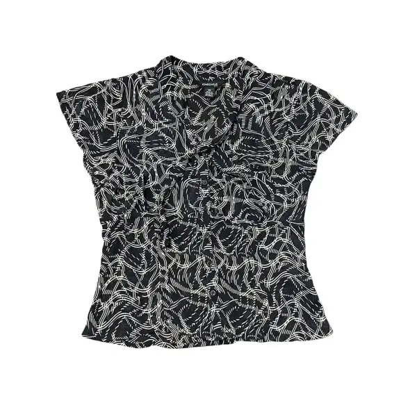 Jones Wear Petite Black Snakeskin Print Blouse
