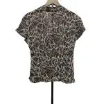 Jones Wear Petite Black Snakeskin Print Blouse