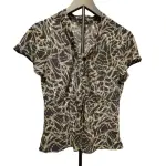 Jones Wear Petite Black Snakeskin Print Blouse