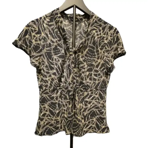 Jones Wear Petite Black Snakeskin Print Blouse