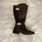 Karen Scott Leandra Riding Boots Brown Knee High Buckle