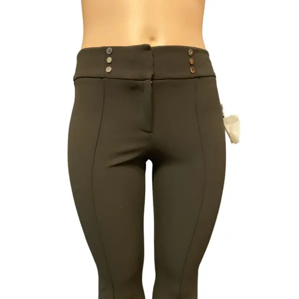 Kasper Dress Pants with Button Detail Waistband