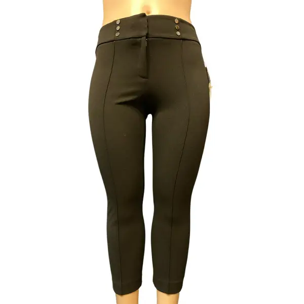 Kasper Dress Pants with Button Detail Waistband