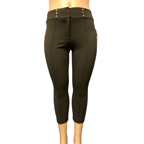 Kasper Dress Pants with Button Detail Waistband