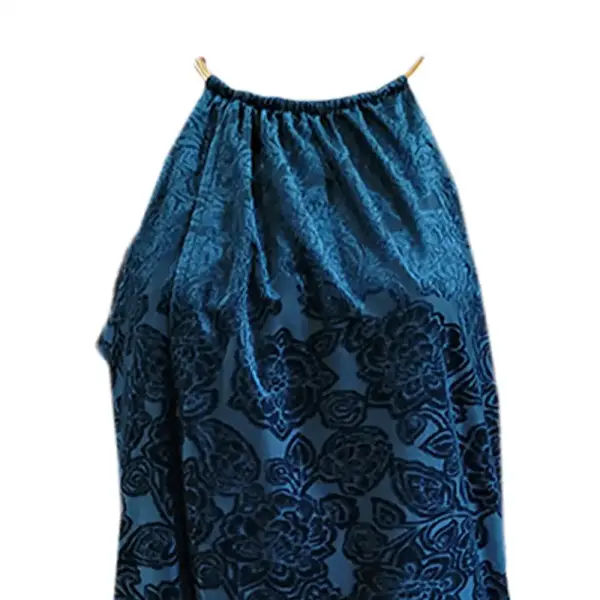 Kensie Teal Burnout Velvet Sleeveless Shift Dress Size 10