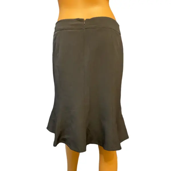 Le Suit Petite Flared Hem Knee Length Skirt Black Size 6P