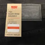 Levi's 721 High Rise Skinny Jeans in Black