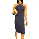 Likely Carolyn Blue Halter Sheath Dress Size 4