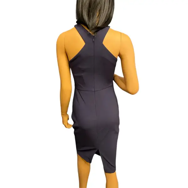 Likely Carolyn Blue Halter Sheath Dress Size 4