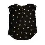 Lily White Black Floral Blouse