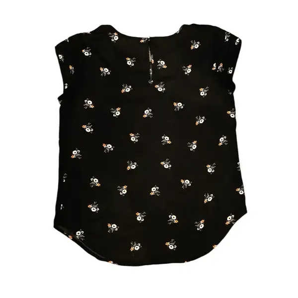 Lily White Black Floral Blouse