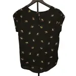 Lily White Black Floral Blouse