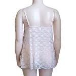 Linea Donatella Stretch Lace Babydoll Chemise Light Pink 2-Piece Set