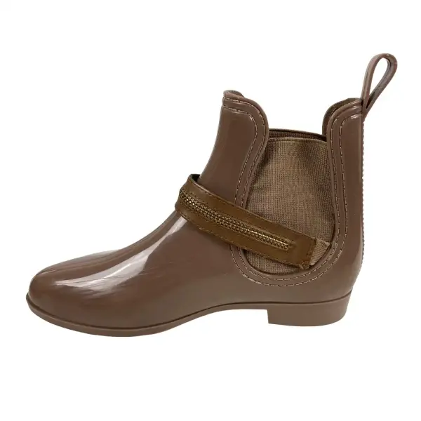 Link Forever Brown and Gold Ankle Boots Size 4