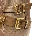 Link Forever Brown and Gold Ankle Boots Size 4