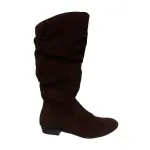 Lower East Side Brown Slouch Faux Suede Riding Boots Size 5.5