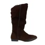 Lower East Side Brown Slouch Faux Suede Riding Boots Size 5.5