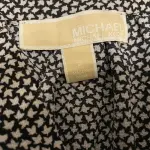 Michael Michael Kors Ditsy Print Blouse Black White Tie Sleeve Size P
