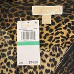MICHAEL Michael Kors Leopard Print Zip Front Shirt