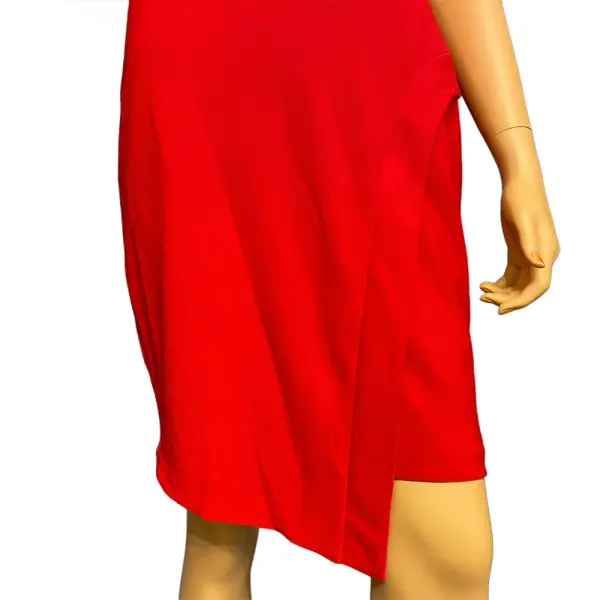 Women's Cocktail Dress  Red Backless Sleeveless Halter
