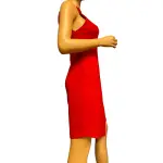 Women's Cocktail Dress  Red Backless Sleeveless Halter