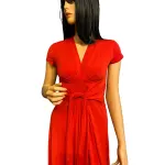 Michael Kors Faux Wrap High Low Maxi Dress with Tie Waist